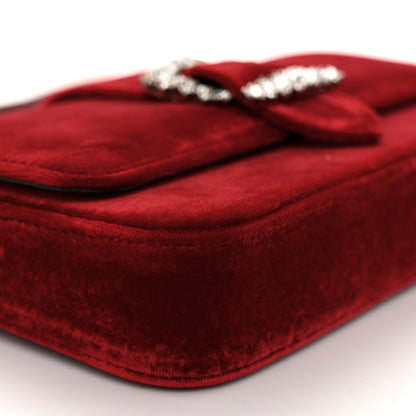 Jimmy Choo Velvet Crystal Cheri Wallet on Chain Royal Red 9 of 10