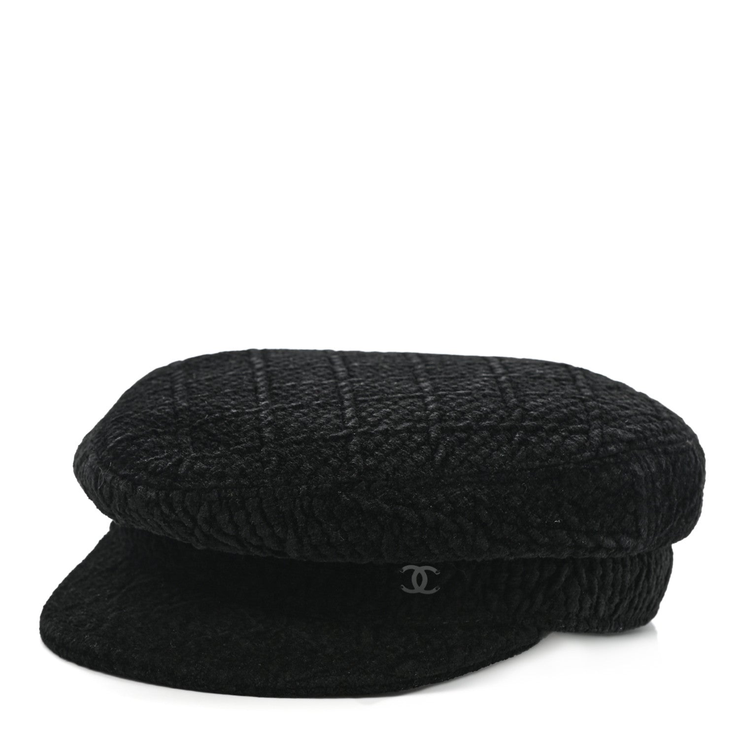 Chanel Viscose Silk Quilted CC Cap M Black 1 of 8