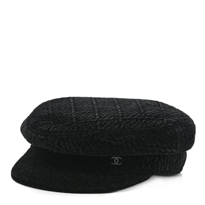 Chanel Viscose Silk Quilted CC Cap M Black 1 of 8