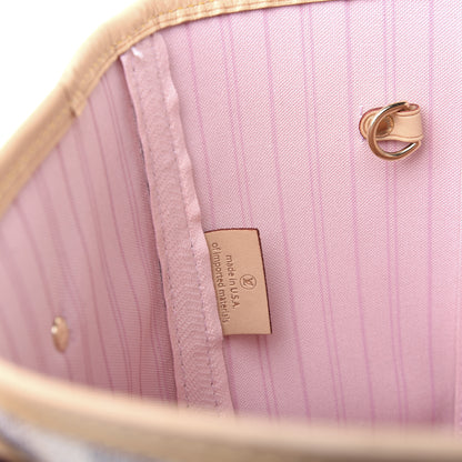 Louis Vuitton Damier Azur Neo Neverfull MM Rose Ballerine 9 of 15