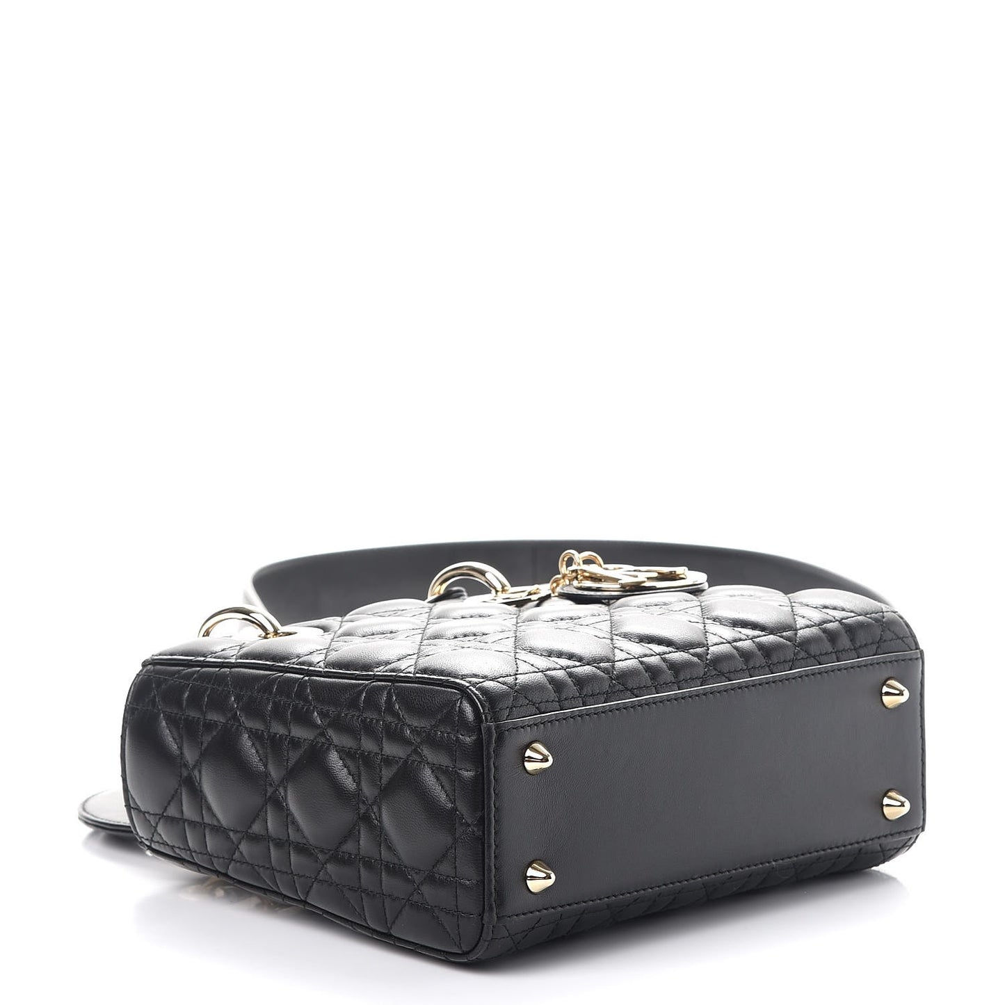 Lambskin Cannage Small Lucky Badges My Lady Dior Black