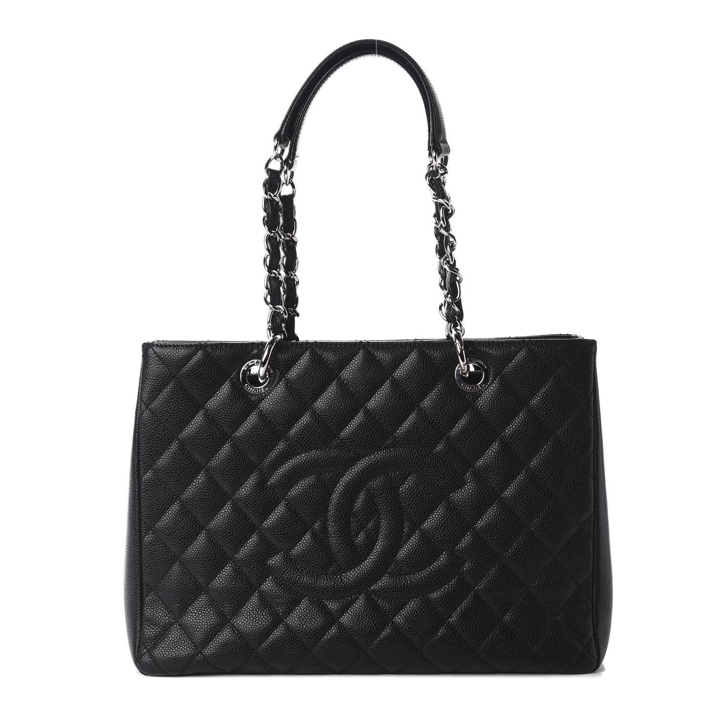 Caviar Quilted Grand Shopping Tote GST Black