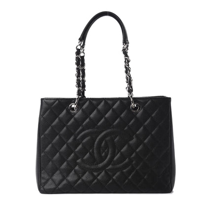 Chanel Caviar Quilted Grand Shopping Tote GST Black 1 of 9
