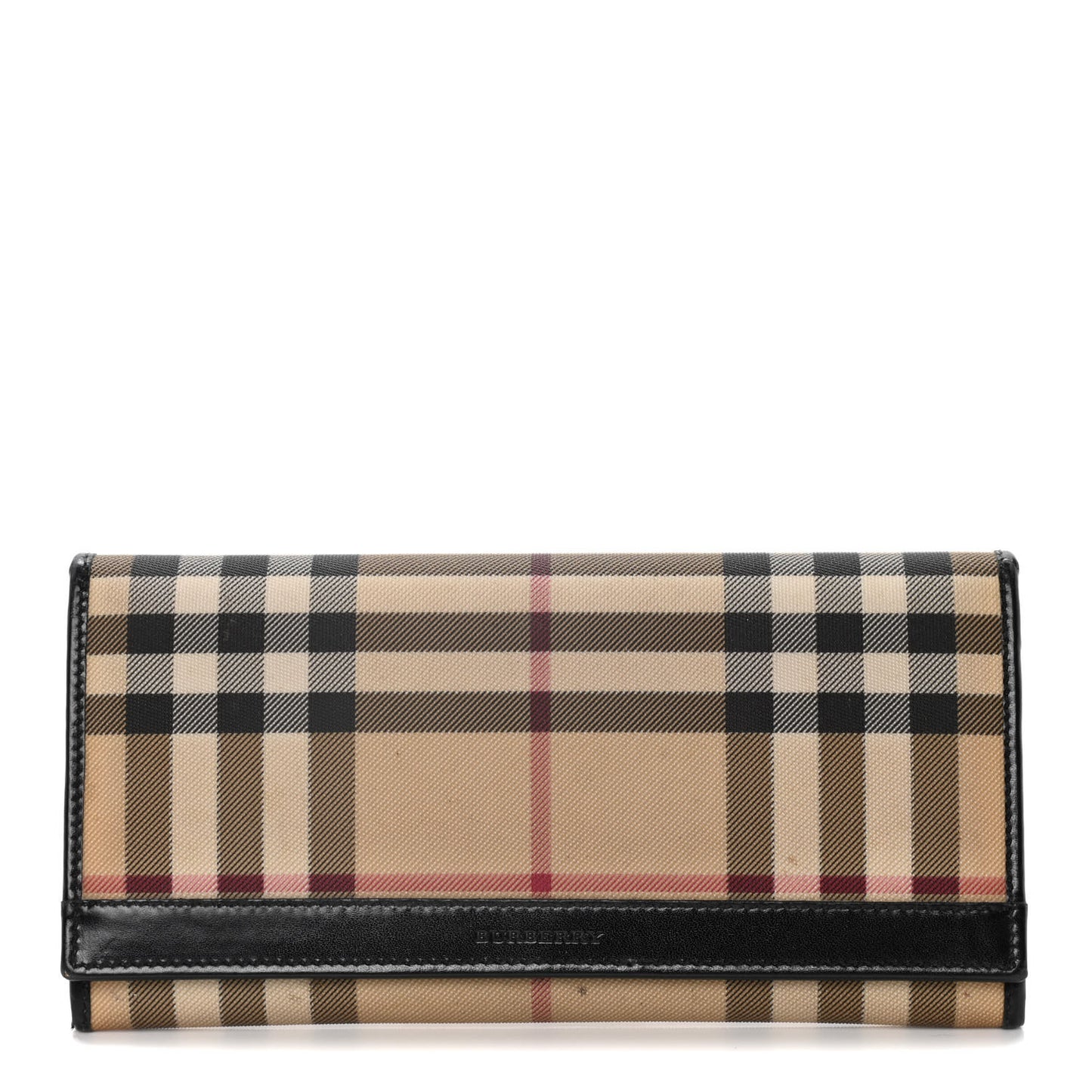 House Check Continental Wallet Black