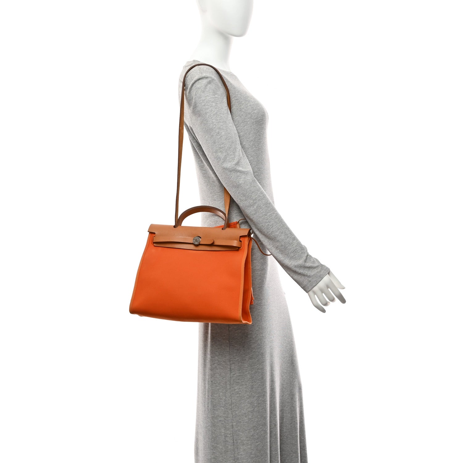Hermes Toile Vache Hunter Herbag Zip 31 PM Orange 2 of 11