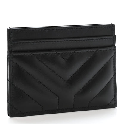 Saint Laurent Calfskin Y Quilted Joan Credit Card Case Black 2 of 4