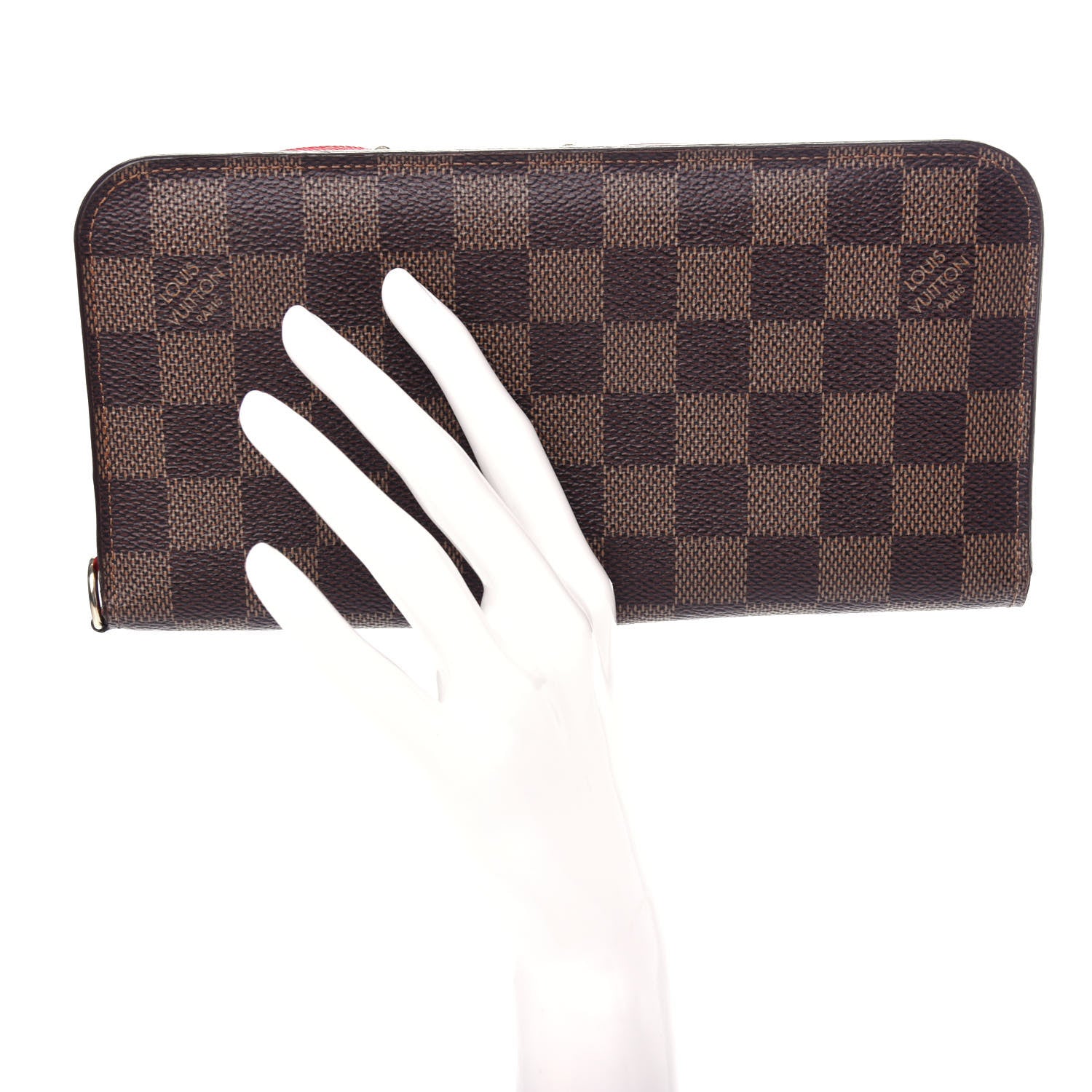 Louis Vuitton Damier Ebene Insolite Wallet Red 2 of 7
