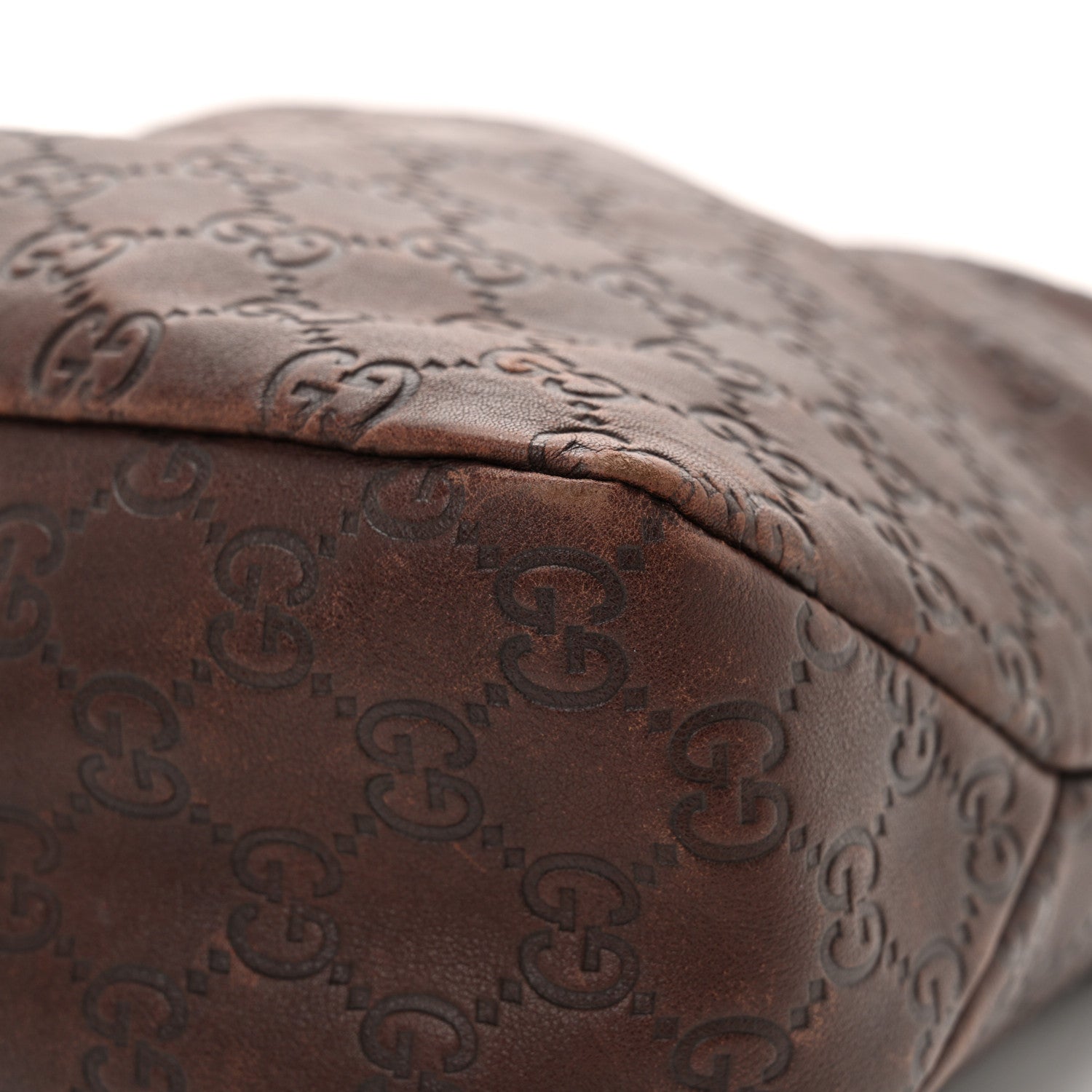 Gucci Guccissima Medium Horsebit Chain Hobo Dark Brown 11 of 14