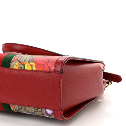 Gucci GG Supreme Monogram Flora Web Small Ophidia Tote Bag Red 6 of 10