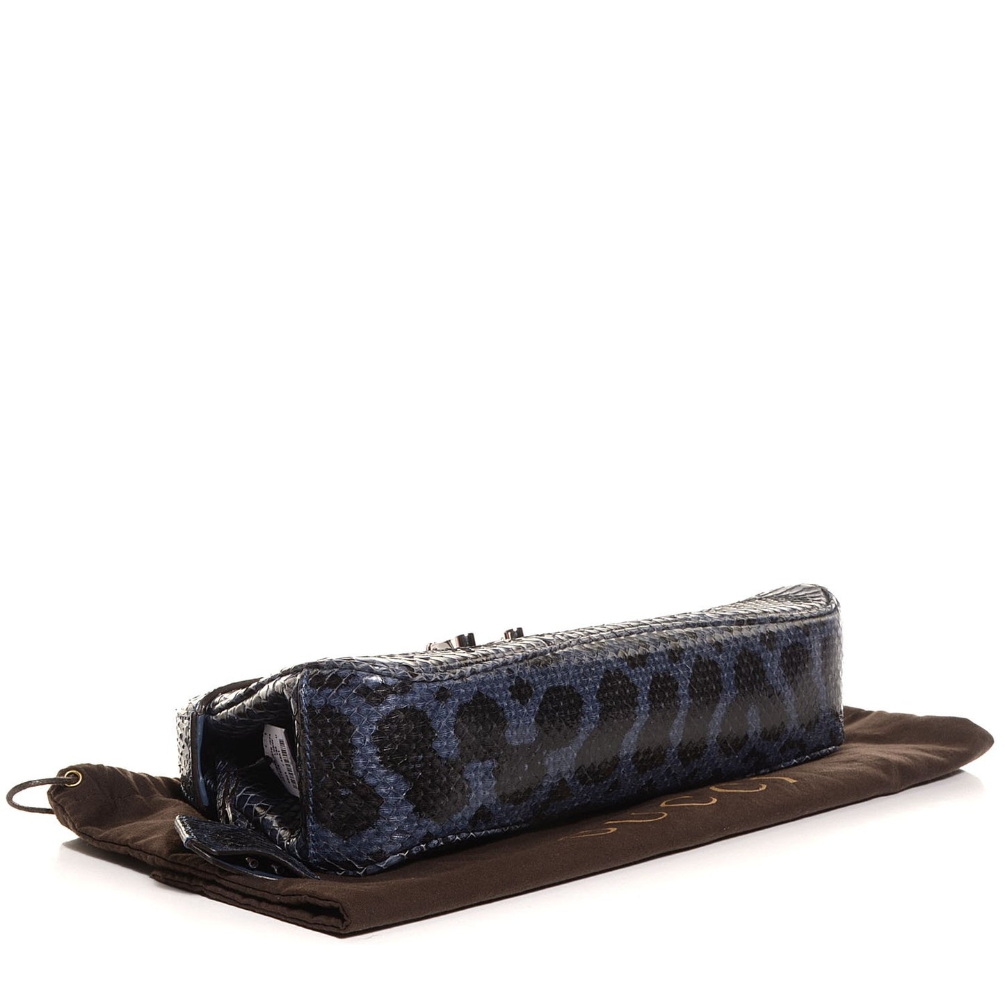 Python Lady Lock Clutch Blue