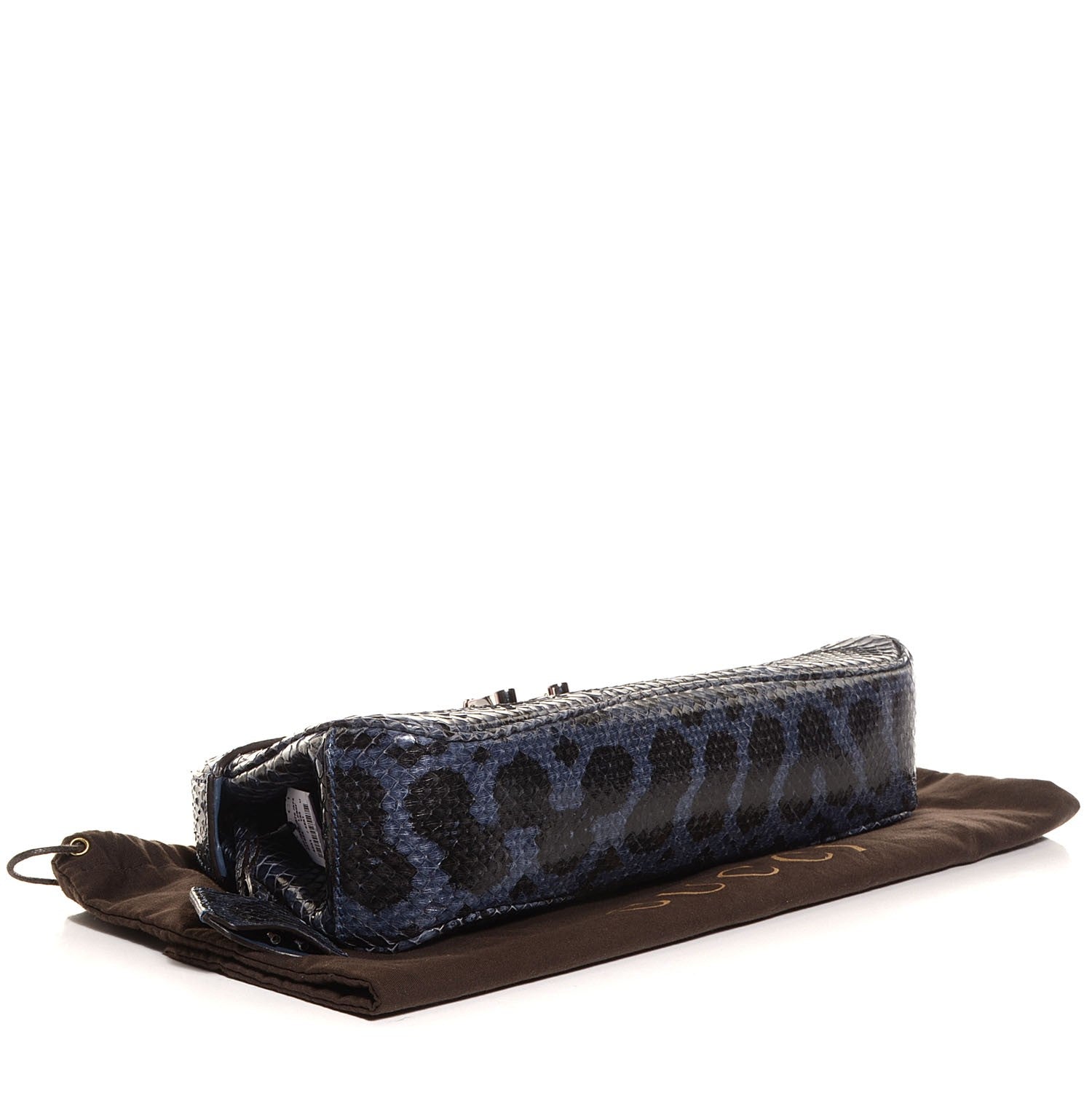 Gucci Python Lady Lock Clutch Blue 5 of 10