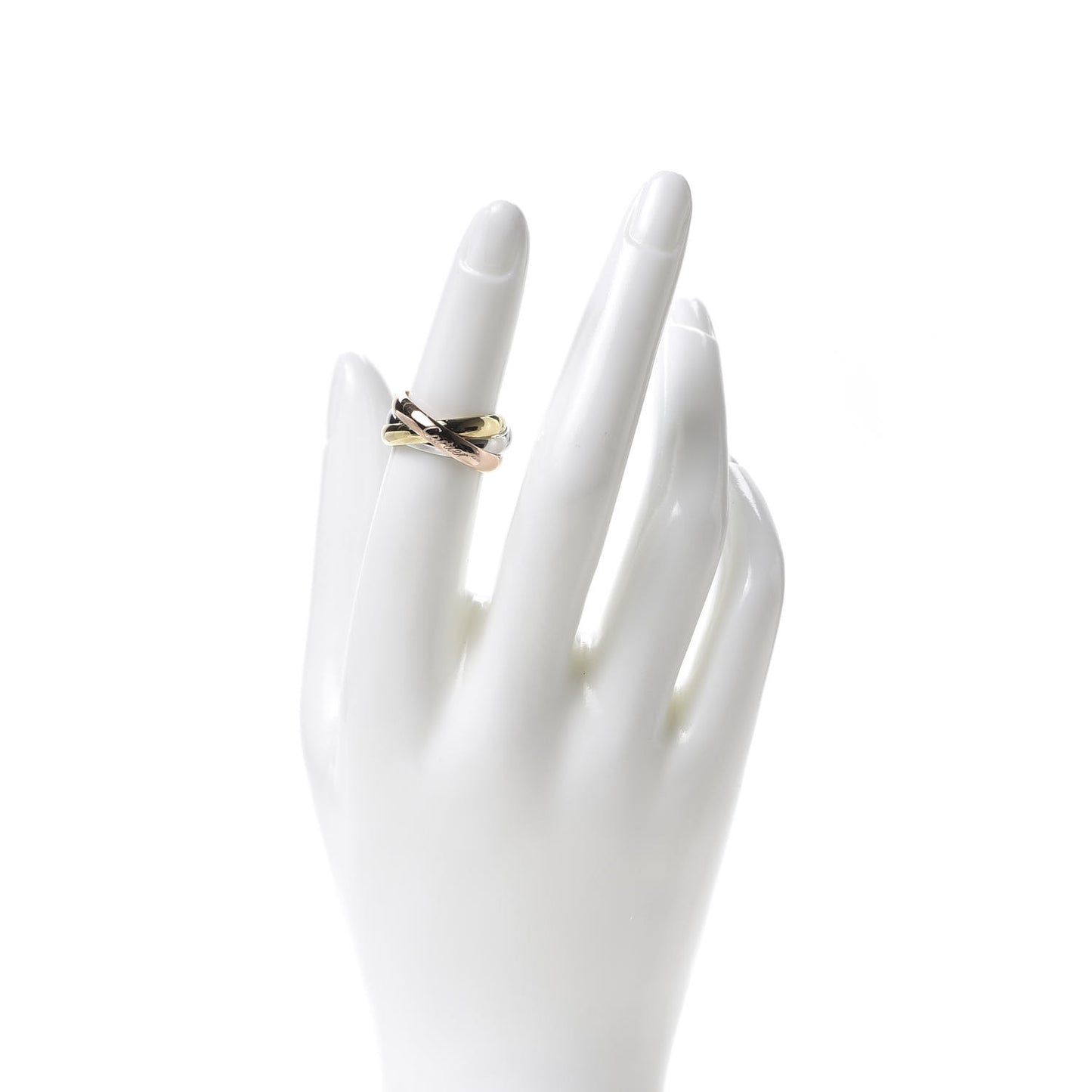 18K Pink Yellow White Gold Classic Trinity Ring 52 6