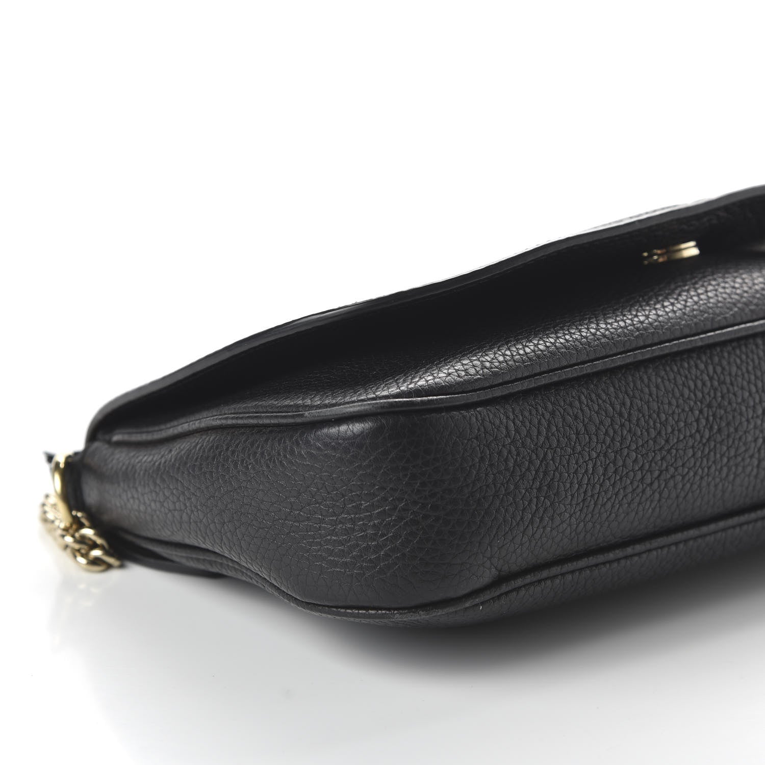 Gucci Pebbled Calfskin Medium Soho Flap Crossbody Black 5 of 9