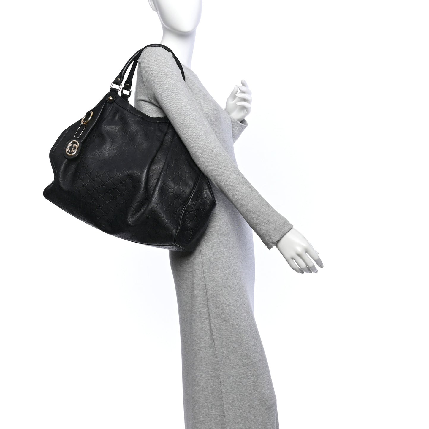 Guccissima Large Sukey Tote Black