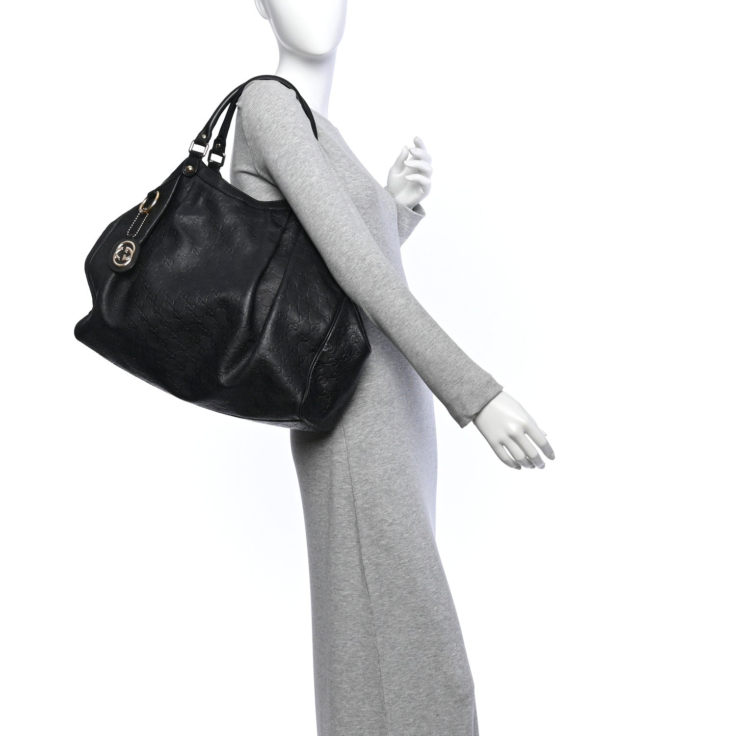 Gucci Guccissima Large Sukey Tote Black 2 of 11