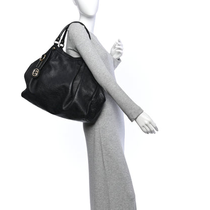 Gucci Guccissima Large Sukey Tote Black 2 of 11