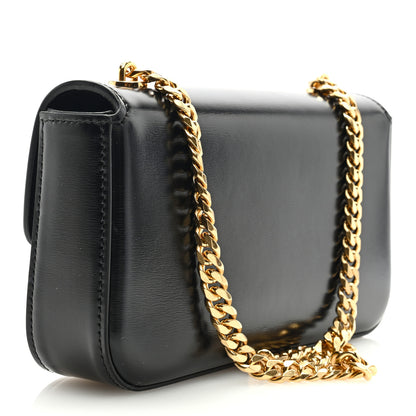 Celine Shiny Calfskin Triomphe Chain Shoulder Bag Black 3 of 8