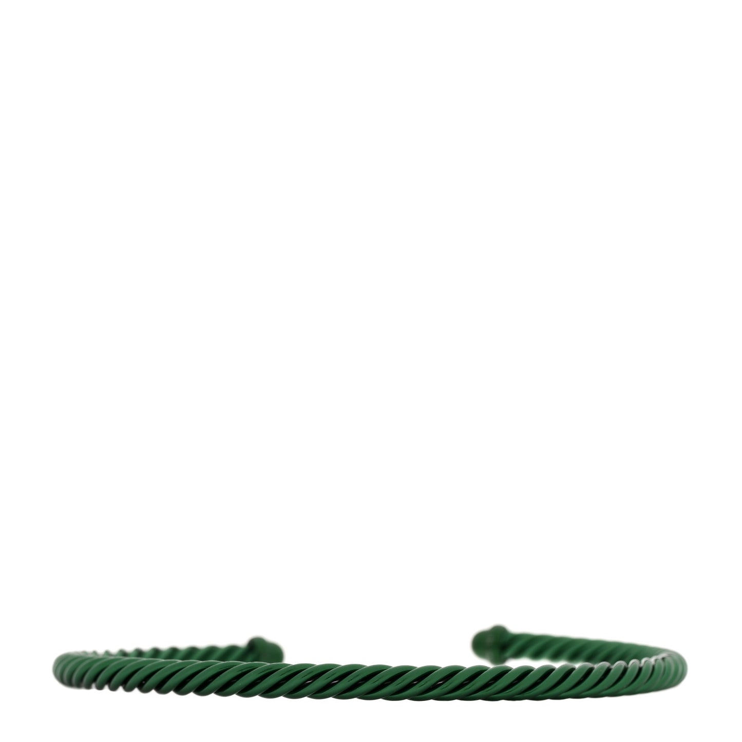 Aluminum 4mm Classic Cable Bracelet Green
