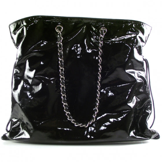 Patent Bonbons Shopper Tote Black