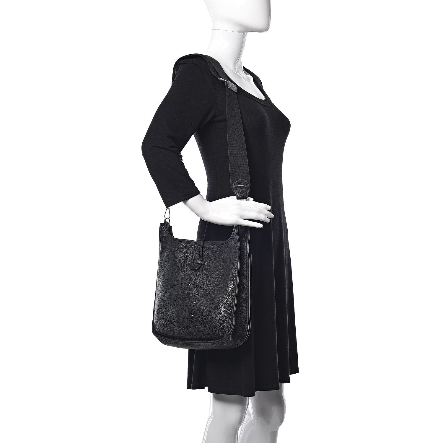 Hermes Taurillon Clemence Evelyne III PM Black 2 of 11
