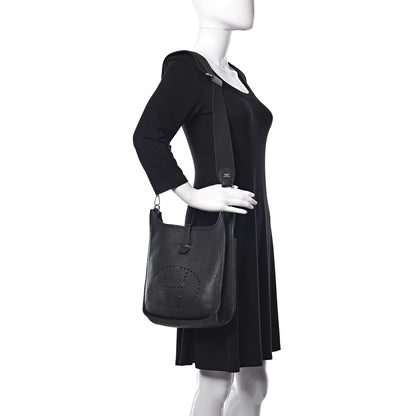 Hermes Taurillon Clemence Evelyne III PM Black 2 of 11