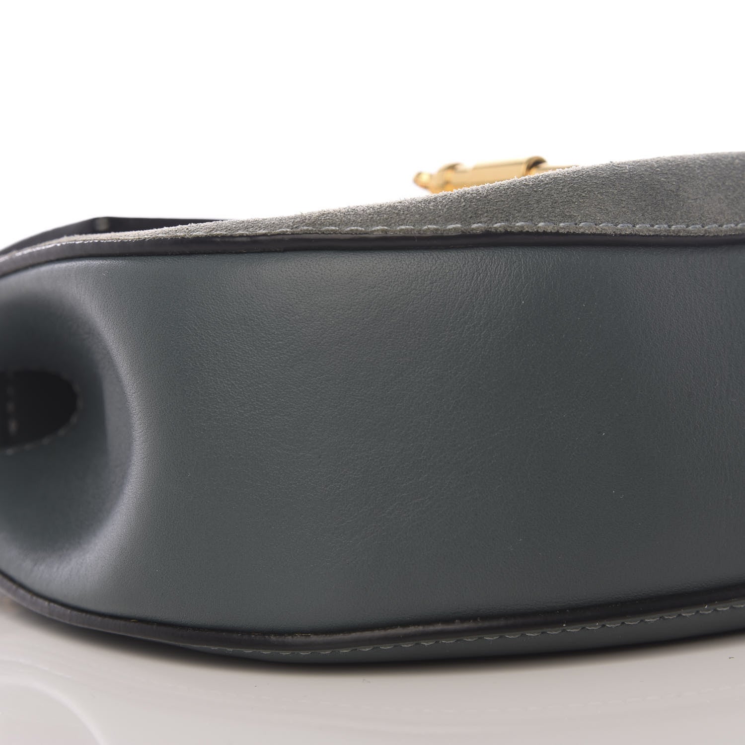 Chloe Suede Smooth Calfskin Drew Shoulder Bag Cloudy Blue 5 of 8