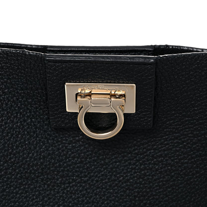 Salvatore Ferragamo Calfskin Reverse Hobo Black 12 of 13