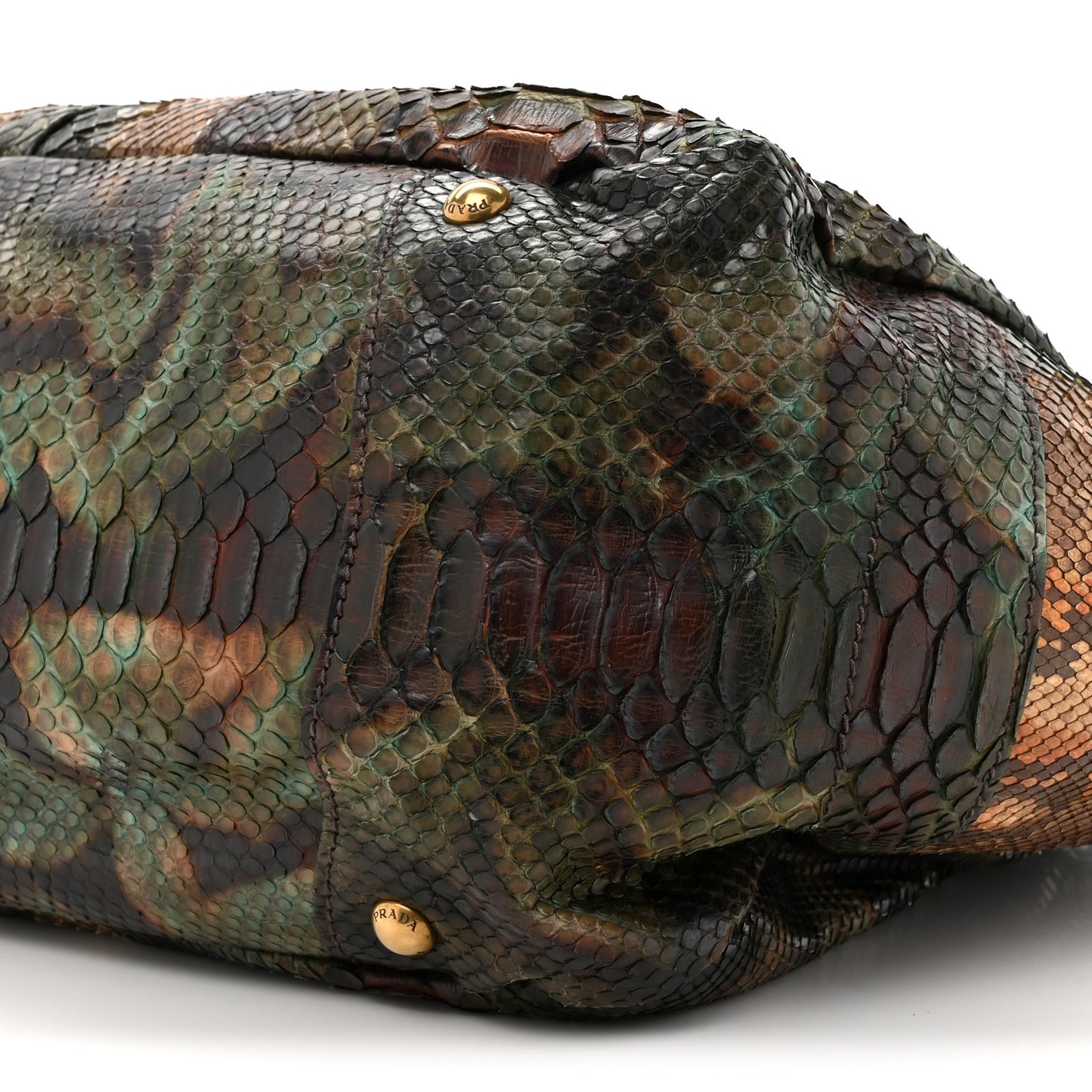 Snakeskin Front Pocket Tote Multicolor