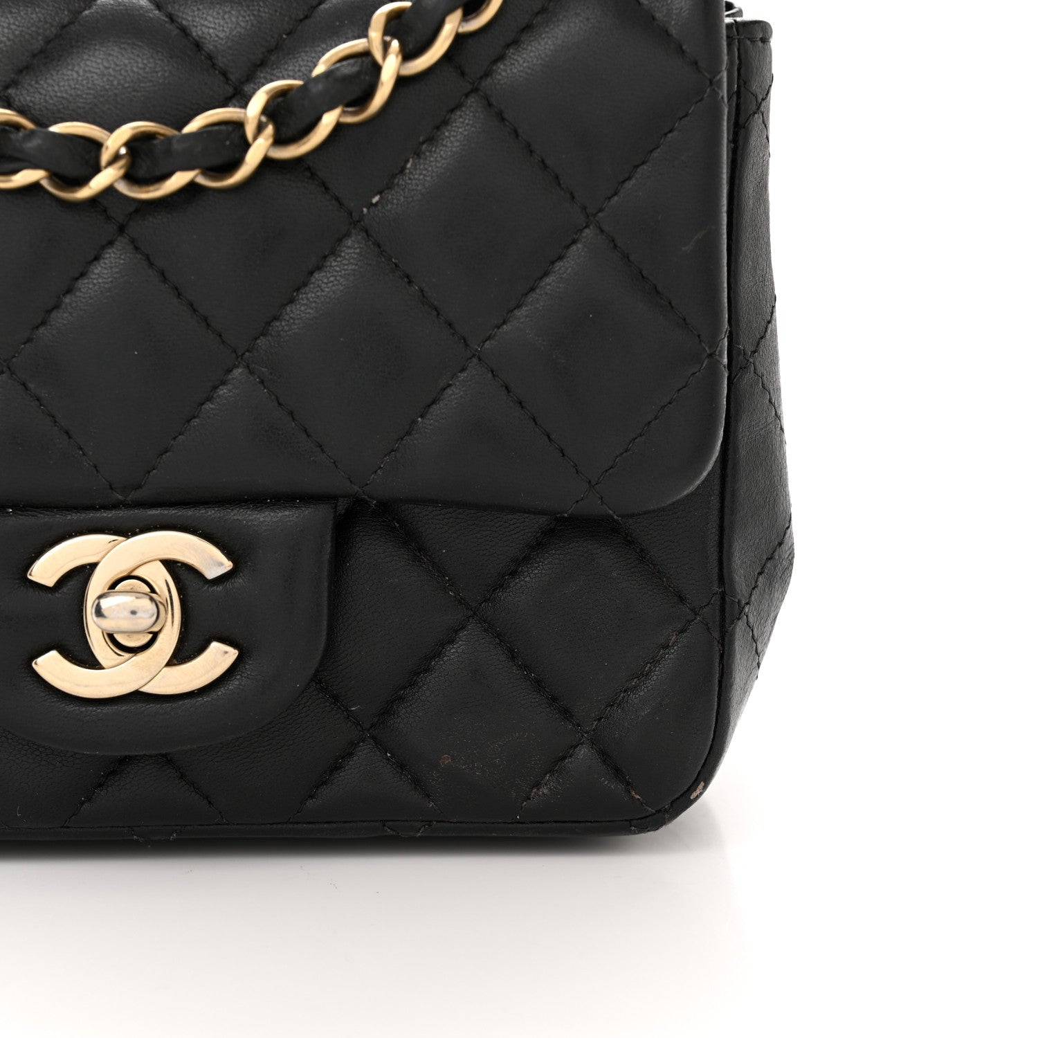 Chanel Lambskin Quilted Mini Square Flap Black 16 of 20