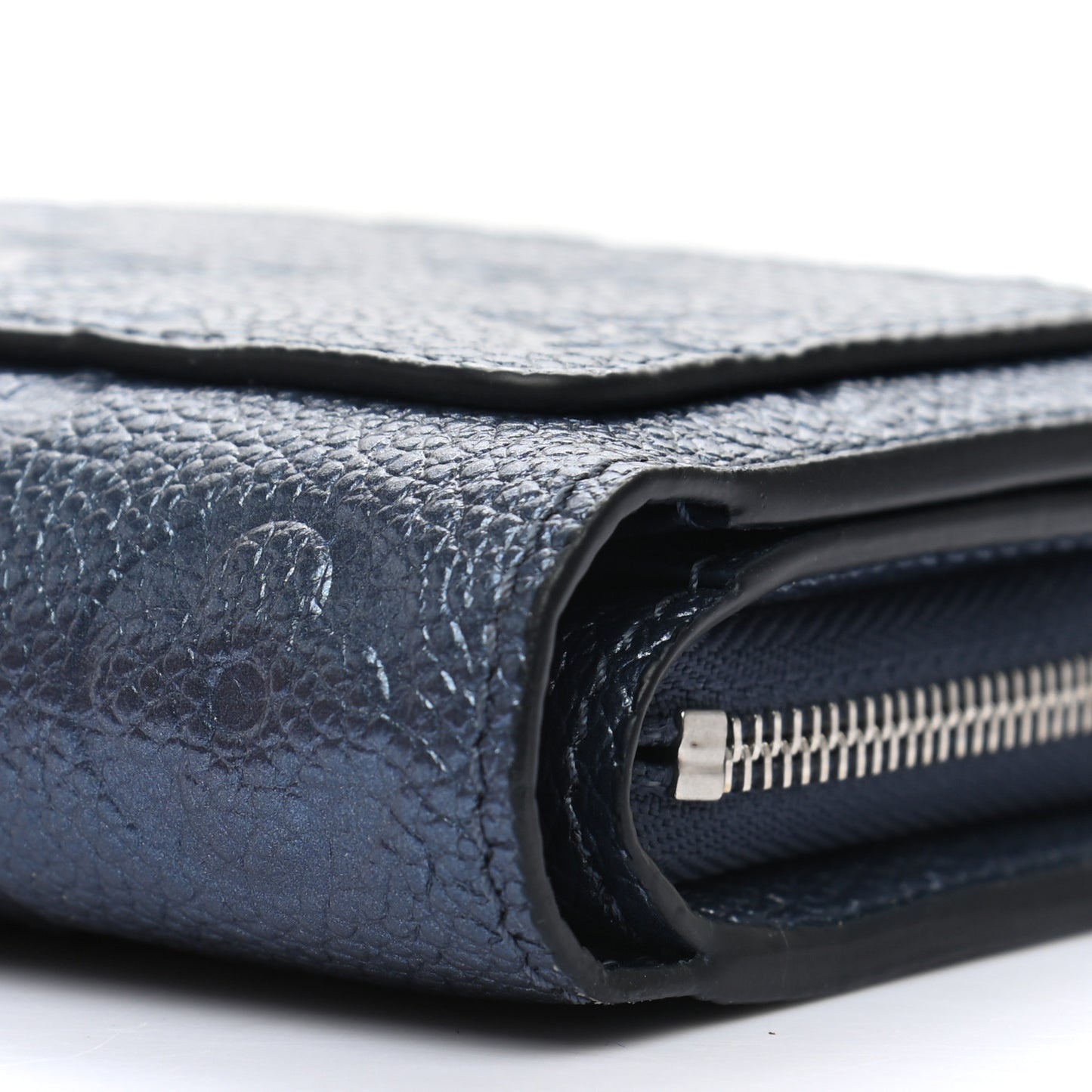 Metallic Empreinte Clea Wallet Navy Nacre