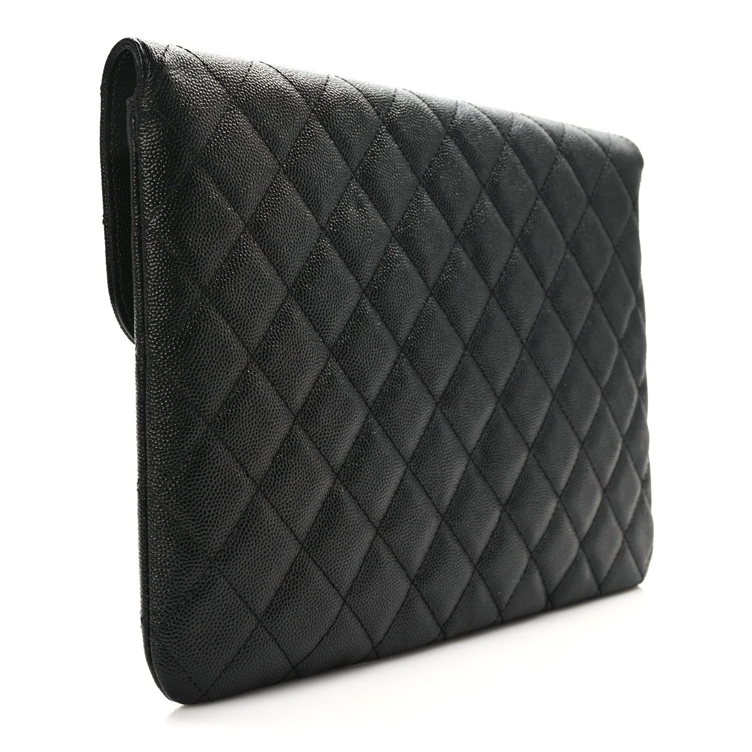 Chanel Caviar Quilted Medium Golden Class Pouch Black 3 of 9