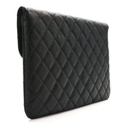 Chanel Caviar Quilted Medium Golden Class Pouch Black 3 of 9