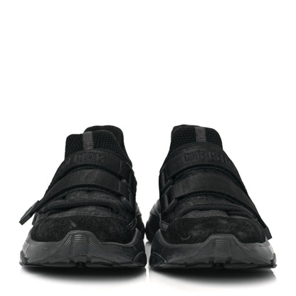 Christian Dior Shiny Oblique Technical Fabric Nylon Womens D-Wander Sneakers 38 Black 2 of 8