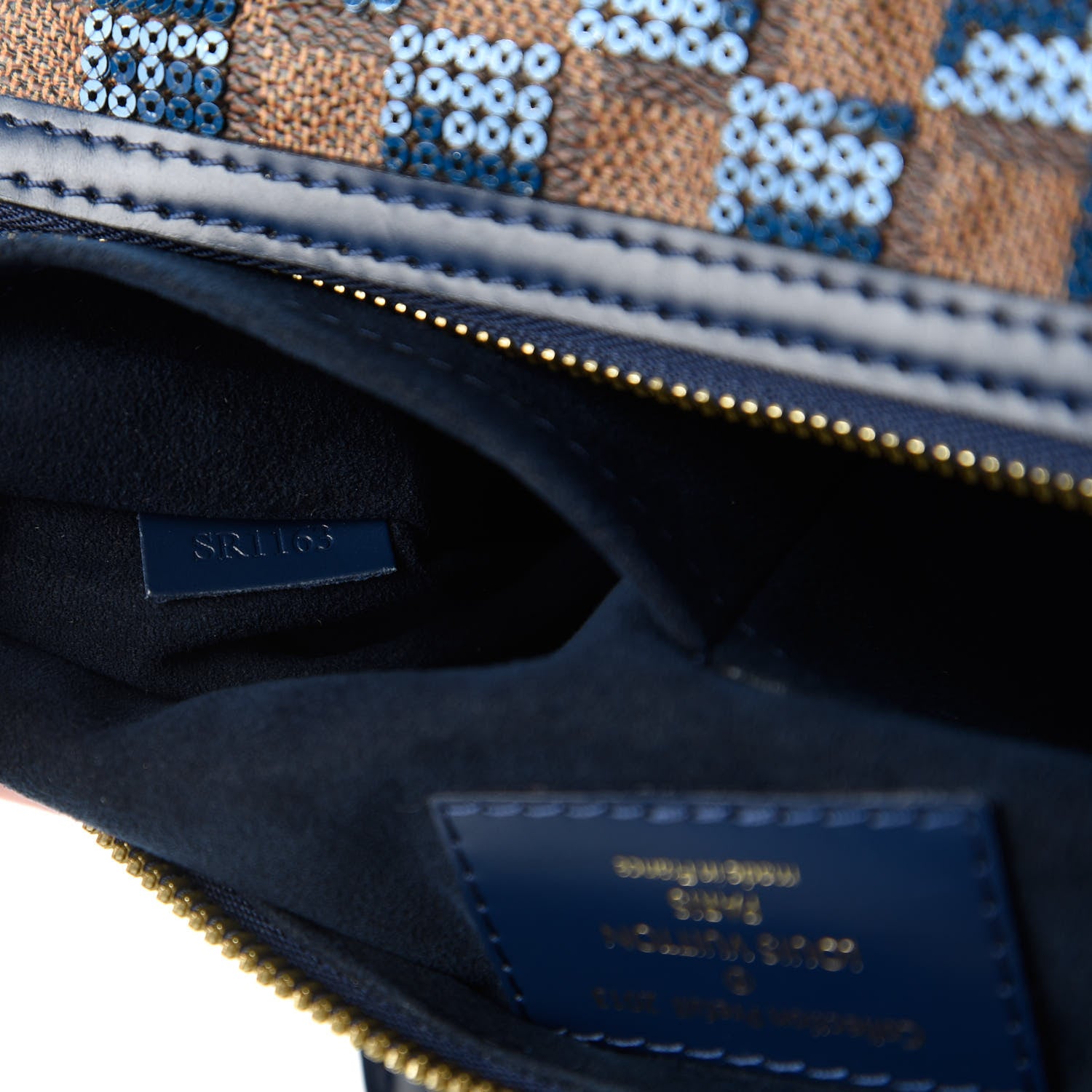 Louis Vuitton Damier Paillettes Speedy 30 Blue 10 of 11