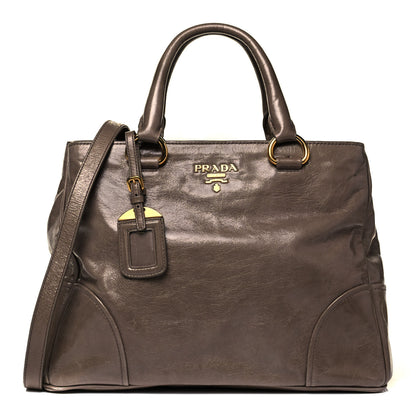 Prada Vitello Shine Tote Giunco 1 of 8