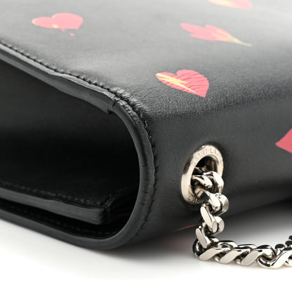 Saint Laurent Calfskin Medium Heart Bolts Monogram Kate Satchel Black 16 of 17