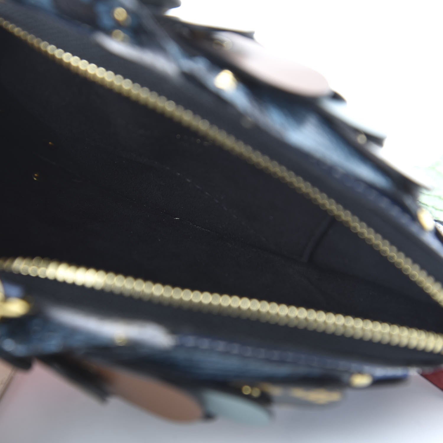 Burberry Calfskin Embossed Snakeskin Fish Shoulder Bag Dark Cobalt 5 of 9