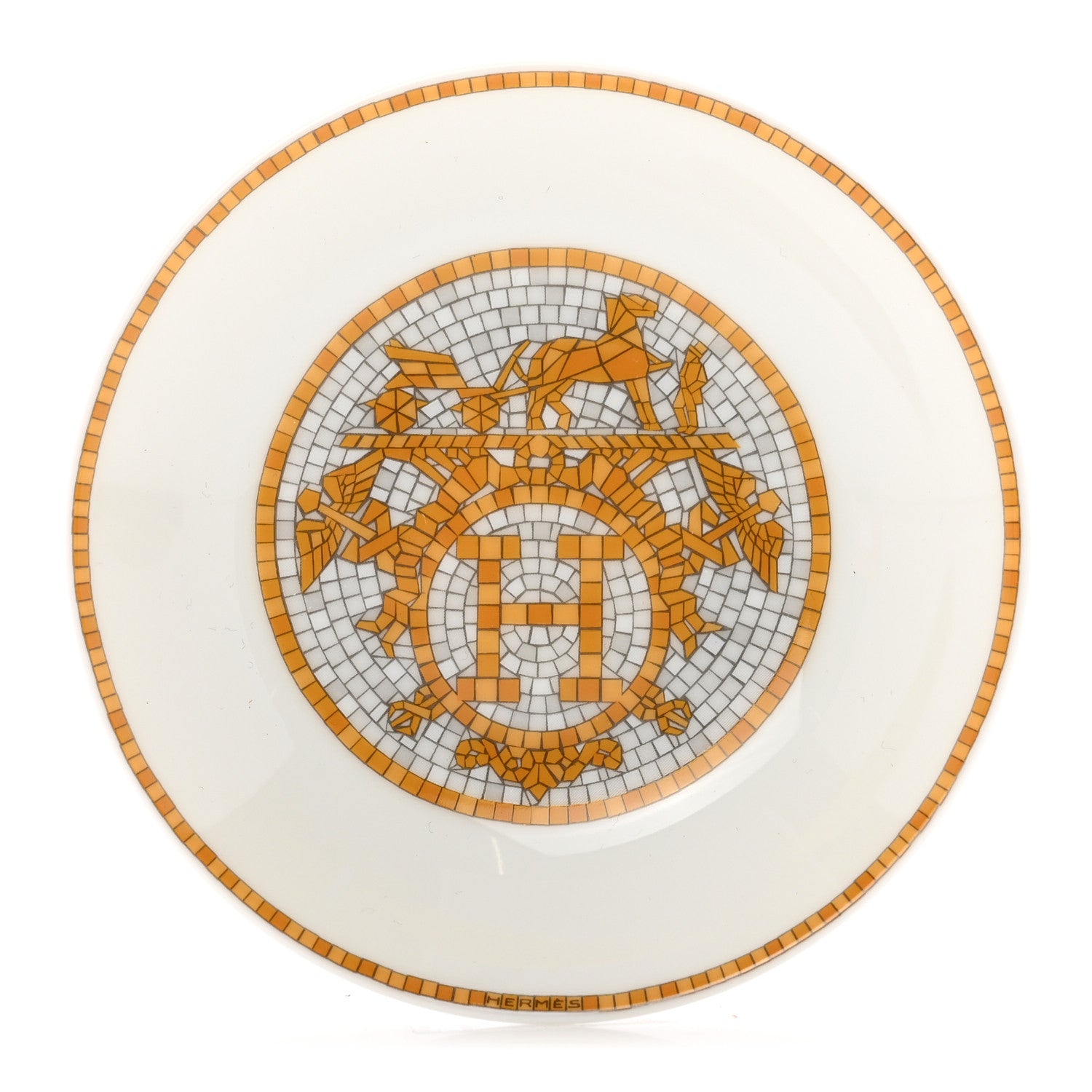 Hermes Porcelain Mosaique au 24 Soy Dish 1 of 5