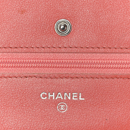 Chanel Caviar Timeless CC Wallet On Chain WOC Coral 6 of 17