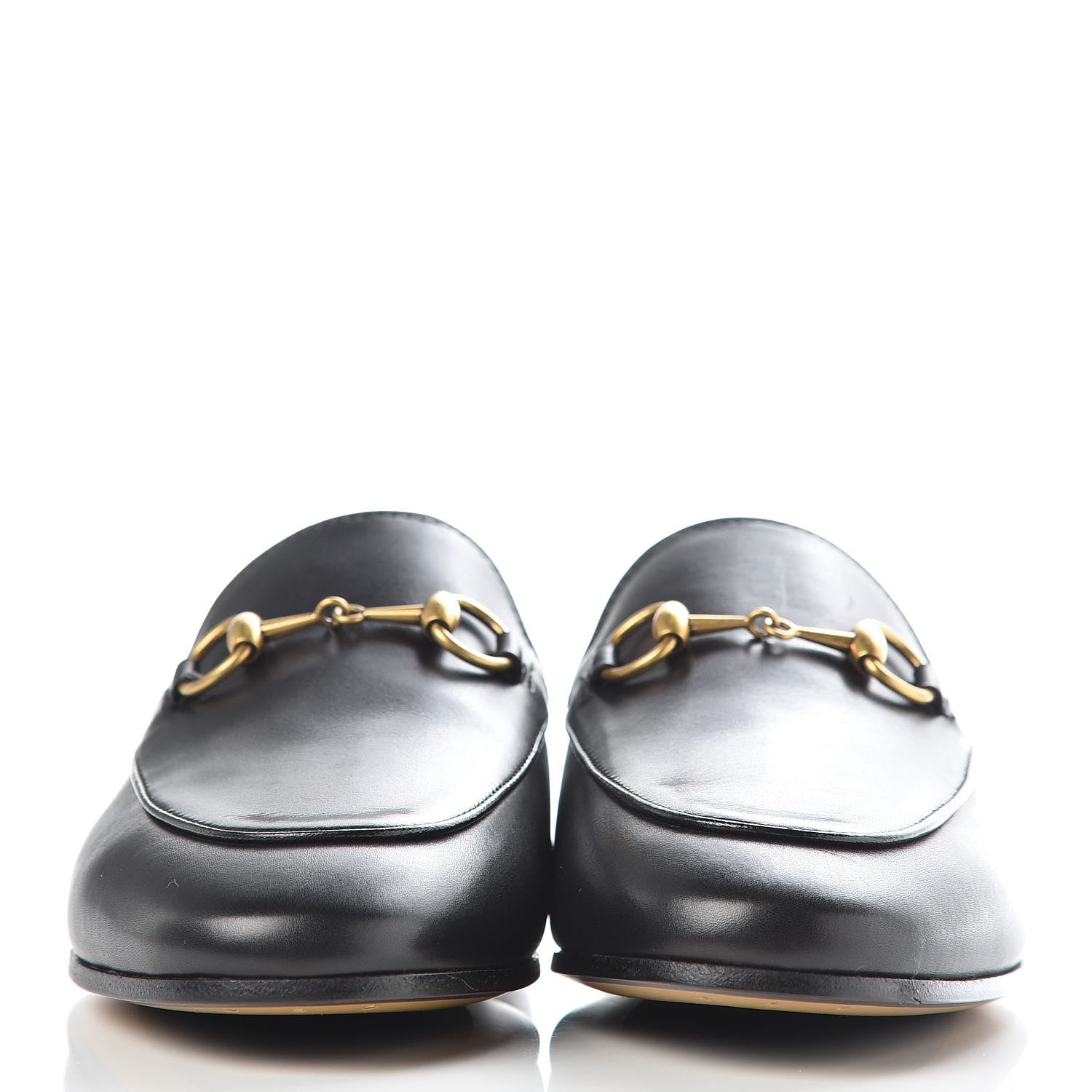 Gucci Calfskin Womens Jordaan Loafers 37 Black 2 of 9