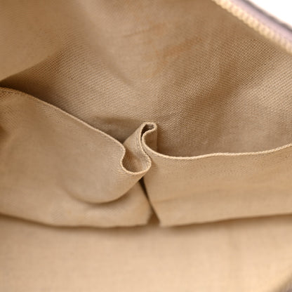 Gucci Monogram Selleria Calfskin Vintage Web Medium Boston New Sand Lilas 14 of 20