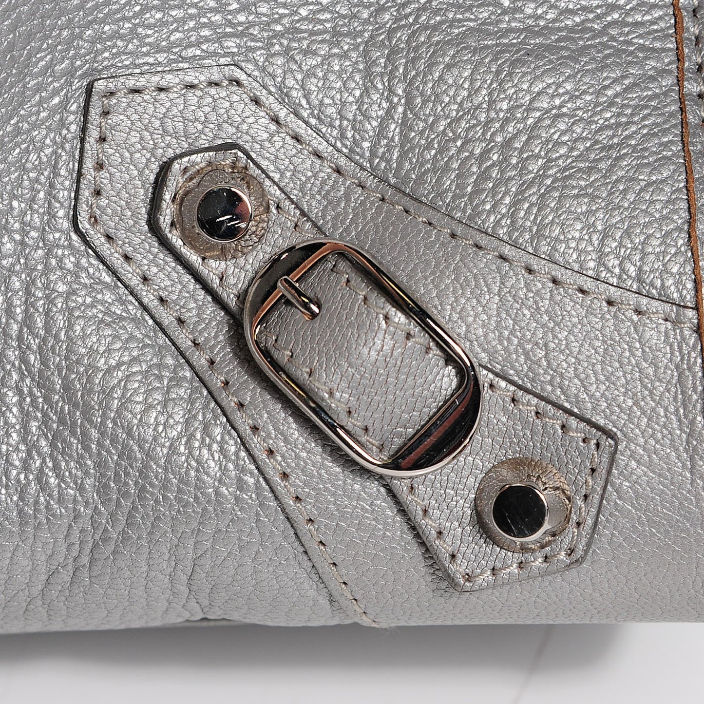 Pearlescent Goatskin Classic Palladium Hardware City Gris Gris Light