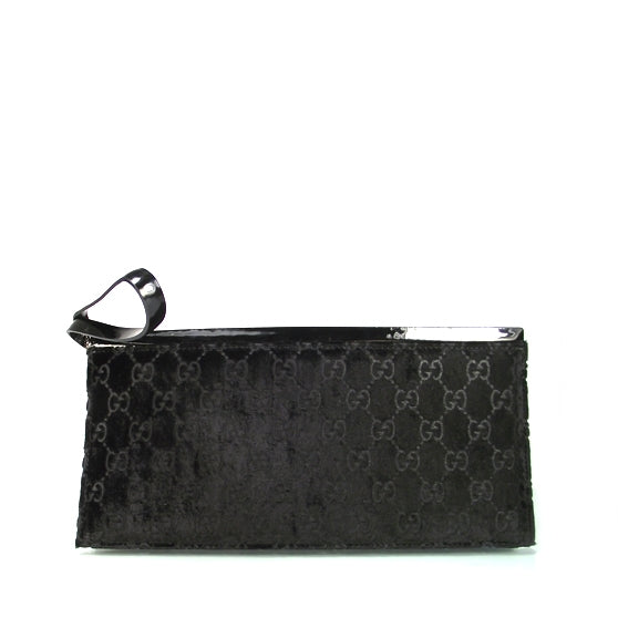 Gucci Guccissima Suede Evening Bag Black 1 of 7