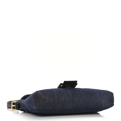 Fendi Denim Medium Convertible Baguette Blue 4 of 12