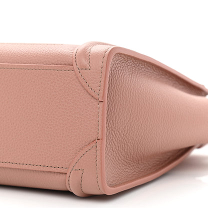 Celine Drummed Calfskin Nano Luggage Antique Rose 10 of 11