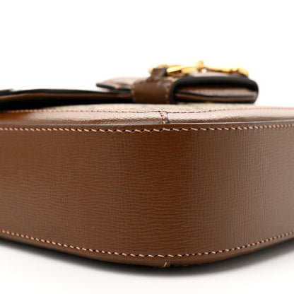 Gucci GG Supreme Monogram Web Mini Horsebit 1955 Shoulder Bag Beige Brown Sugar 9 of 10