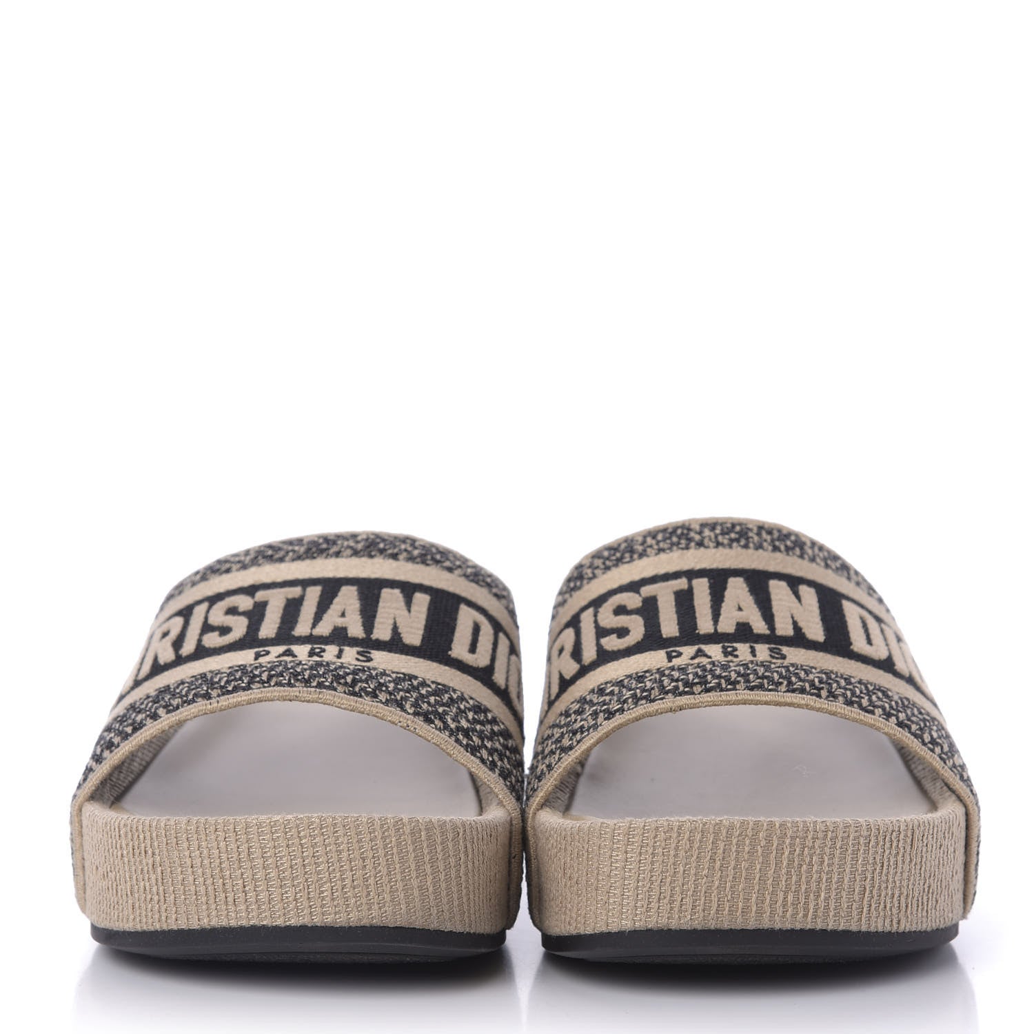 Christian Dior Oblique D-Way Platform Sandal 38 Black Creme 6 of 10