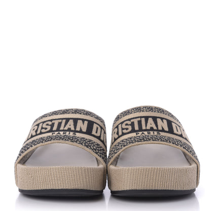 Christian Dior Oblique D-Way Platform Sandal 38 Black Creme 6 of 10