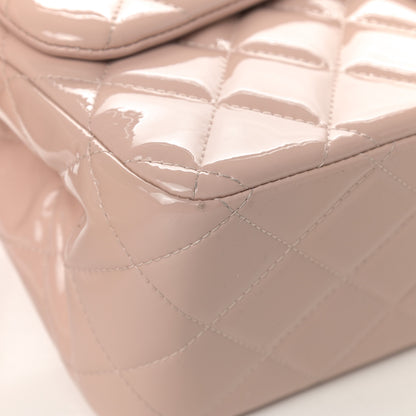 Chanel Patent Quilted Jumbo Double Flap Light Pink 15 of 15