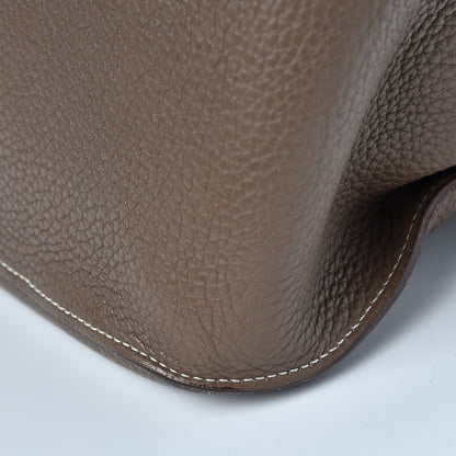Hermes Taurillon Clemence Jypsiere 34 Etoupe 14 of 14